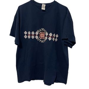 Gildan Hawaii T Shirt Mens X-Large Blue Short Sleeve Summer Hawaiian Crew‎ Neck